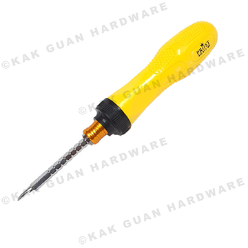 2 WAY YELLOW EXTENDABLE (3" - 6") SCREWDRIVER